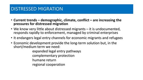 Addressing Irregular Migration Through Principled Programmatic