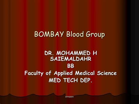 PPT - BOMBAY Blood Group PowerPoint Presentation - ID:871307