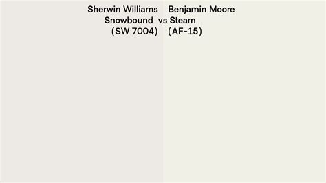 Sherwin Williams Snowbound Sw 7004 Vs Benjamin Moore Steam Af 15