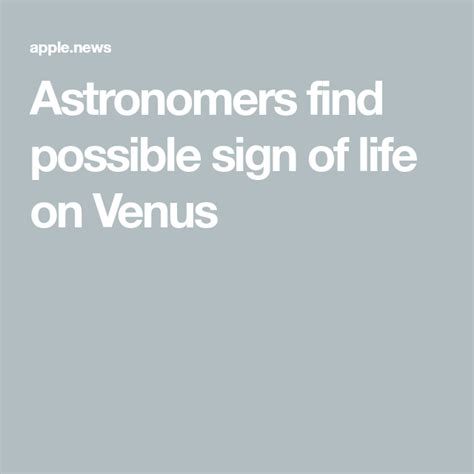 Astronomers Find Possible Sign Of Life On Venus — Cbs News