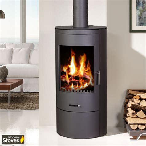 Orion Kw Curved Contemporary Wood Burning Multi Fuel Stove Modern