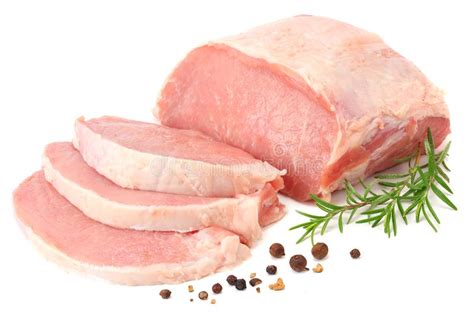 Viande De Porc Crue D Isolement Sur Le Fond Blanc Image Stock Image