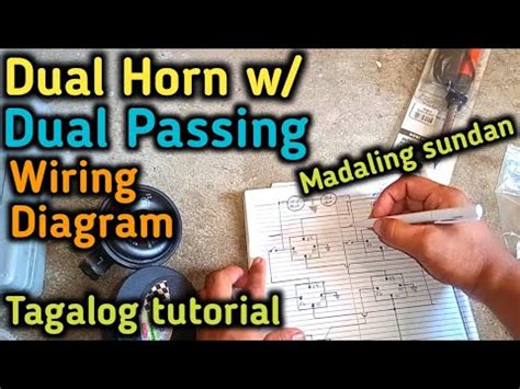 Dual Horn With Dual Pasing Light Mdl Wiring Diagram Astig Nito Youtube