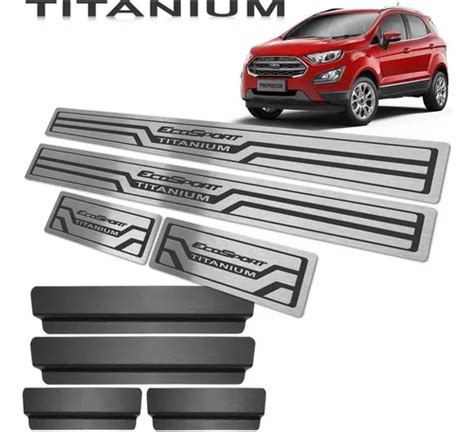 Ecosport Titanium Soleiras Baixo Relevo Aço Inox Vinil Frete grátis