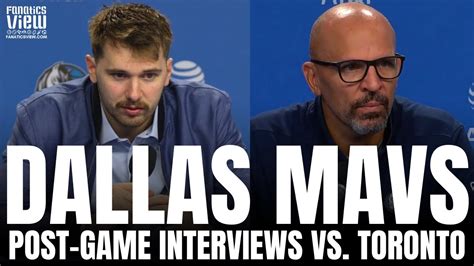 Luka Doncic Jason Kidd React To Dallas Mavs Loss Vs Toronto Dereck