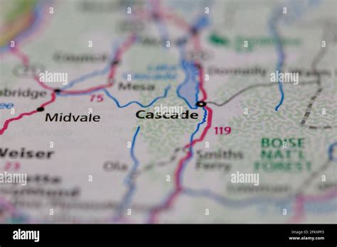 Map of cascade idaho hi-res stock photography and images - Alamy