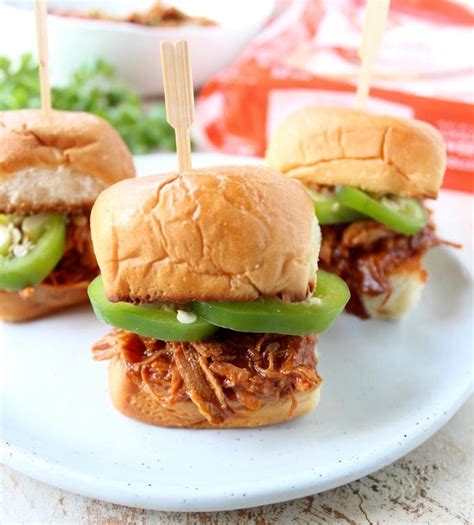 Hawaiian Chicken Sliders Slow Cooker Recipe WhitneyBond