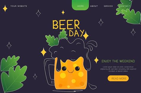 Ilustração vetorial do dia da cerveja para o dia mundial da cerveja