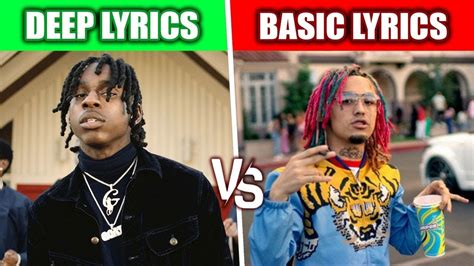 Rap Songs With Deep Lyrics Vs Rap Songs With Basic Lyrics Youtube