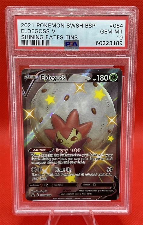 Eldegoss Pokemon Shining Fates Black Star Promo SWSH084 Full Art Shiny