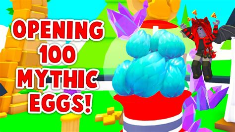 Opening 100 Mythic Eggs In Adopt Me Roblox Youtube