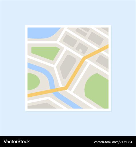 Flat city map Royalty Free Vector Image - VectorStock