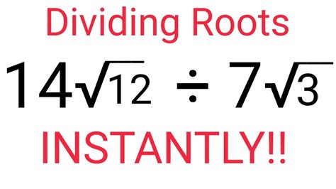 How To Divide Square Roots Easily And Correctly Youtube