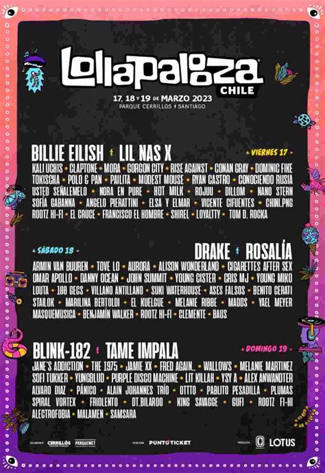 Festival Lollapalooza Chile 2023 Cuál Es El Lineup Por Día Precios Y