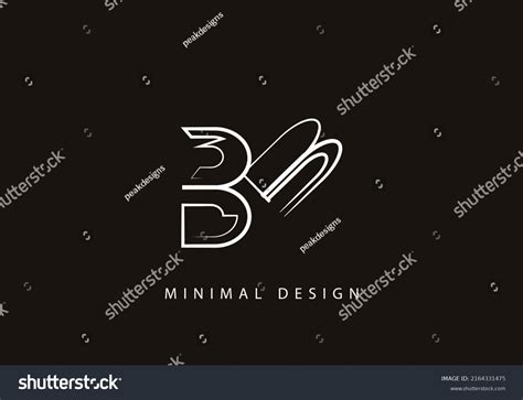 Alphabet Letter Bb Logo Design Line Stock Vector Royalty Free