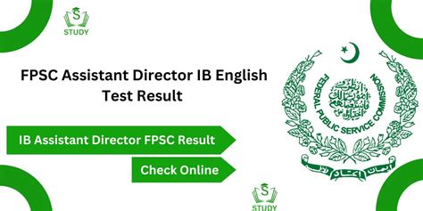 Fpsc Assistant Director Ib Result 2024 Merit List English Test