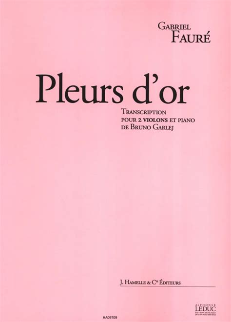 Pleurs D Or Op Von Gabriel Faur Im Stretta Noten Shop Kaufen