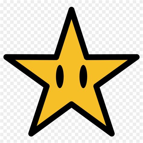 Star With Eyes - Mario Star Svg - Free Transparent PNG Clipart Images ...