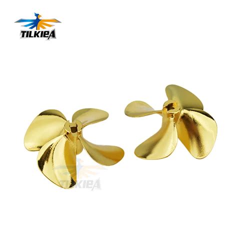 1pc Rc Boat 4 Blades Metal Propeller 4mm Dia 55 60mm Zinc Alloy Screw