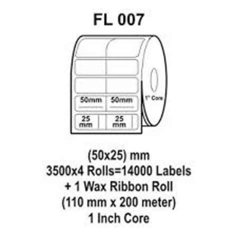 Barcode Labels With Hologram Packaging Type Roll Size 50X25 At Rs