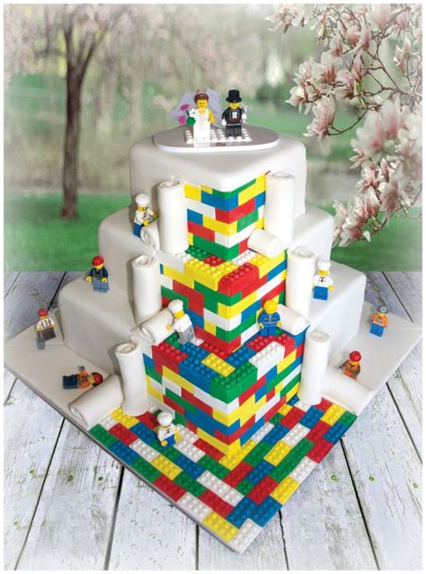 Lego Wedding Cake Boda Lego Tortas De Bodas Pastel De Lego