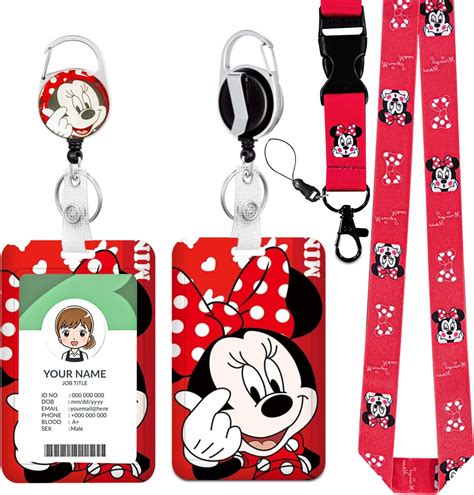 Amazon Disney Lanyards With Id Holders Mickey And Minnie Mouse