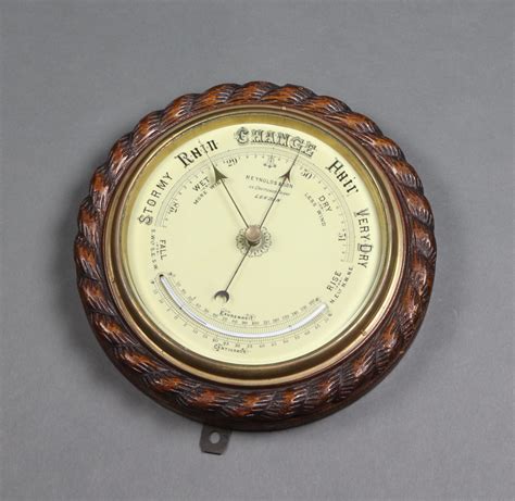 An Aneroid Barometer The Painted Dial Marked Reynolds 25th January