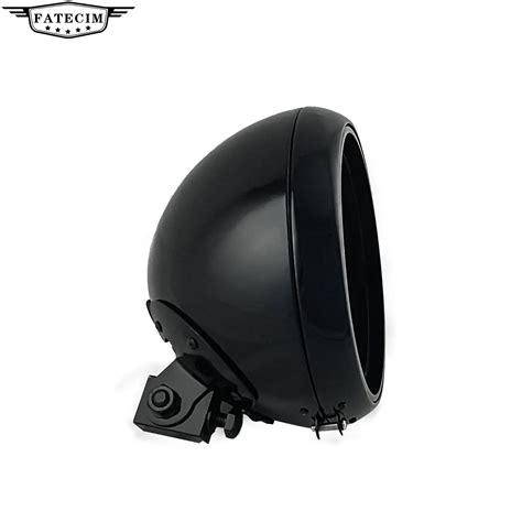 Inch Motorcycle Front Headlight Black Housing For Harley Heritage Fat