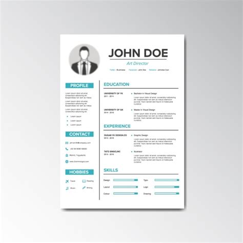 Diseño de curriculum vitae Descargar Vectores gratis