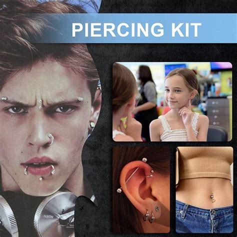 Piercing Kit Professional Body Piercing Kit Septum For All Piercings With 16g Piercing Needles