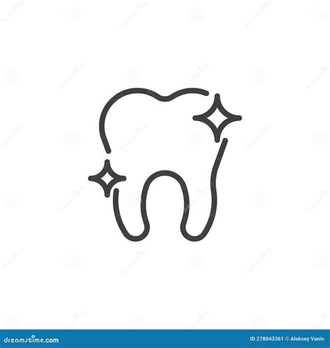 Teeth Whitening Line Icon Stock Vector Illustration Of Line