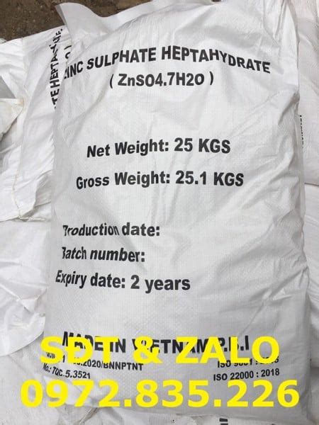 Zinc Sulfate Heptahydrate Kẽm Sulphate ZnSO4 7H2O KDCCHEMICAL