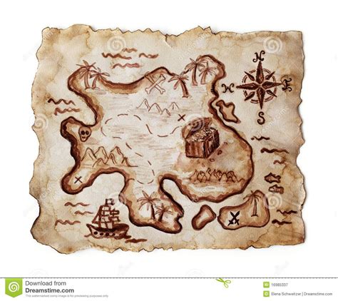 Old Treasure Map Royalty Free Stock Photography Image