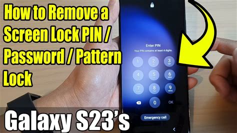 Galaxy S23s How To Remove A Screen Lock Pinpasswordpattern Lock