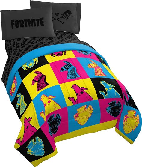 Jay Franco Fortnite Neon Warhol 4 Piece Twin Bed Set