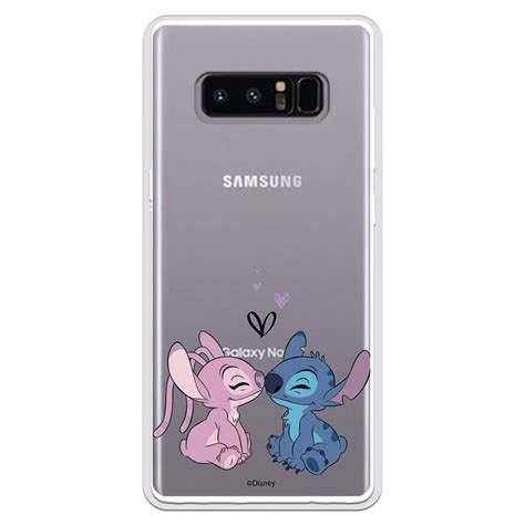 Funda Para Samsung Galaxy Note Oficial De Disney Angel Stitch Beso