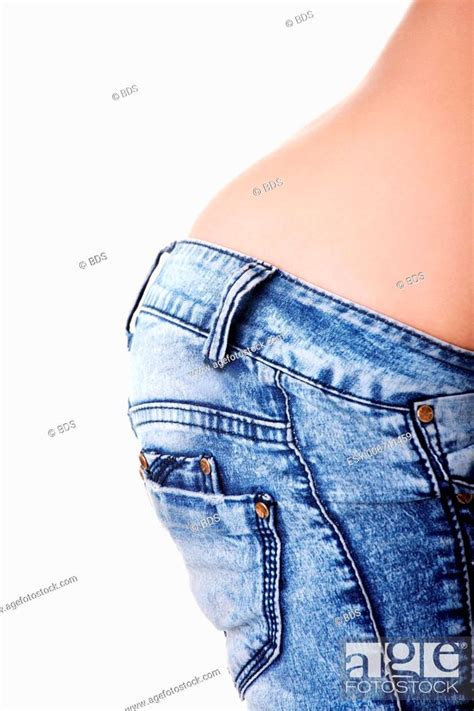 Fit Female Butt In Jeans Isolated Stock Photo Picture And Low