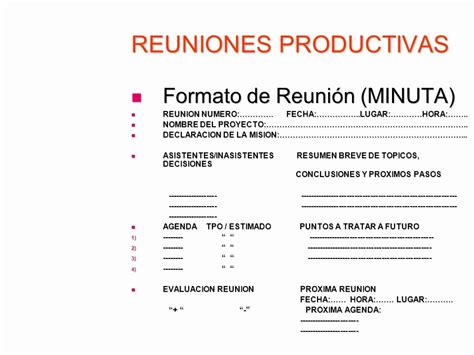 50 Ejemplos De Minutas De Reunion Ufreeonline Template Riset