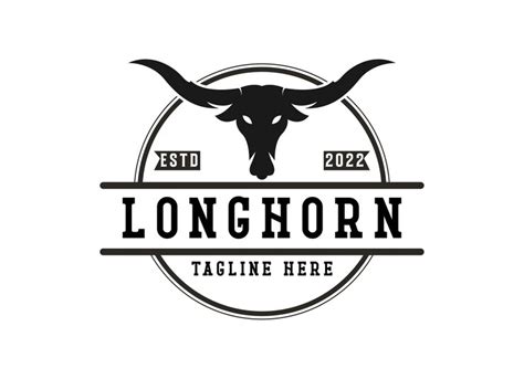 Premium Vector | Bull logo with the title longhorn logo.