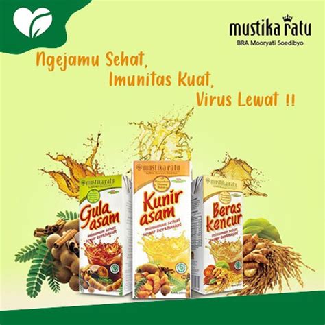 Jual MUSTIKA RATU Minuman Beras Kencur Kunir Asem Gula Asem 200ml