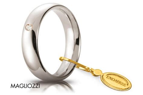 Fede In Oro Bianco Unoaerre Comoda 4mm Magliozzi Orologi E Gioielleria