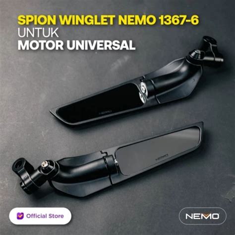 Spion Winglet Nemo 1367 6 1367B 6 Universal Model Rizoma Kaca Cembung