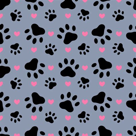 Paw print dog cat, seamless pattern. Vector illustration. 9971494 Vector Art at Vecteezy