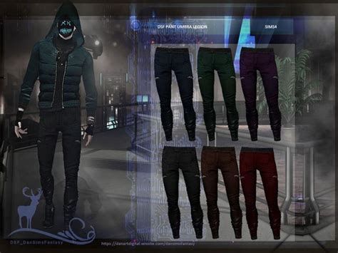 DanSimsFantasy S DSF PANT UMBRA LEGION Sims 4 Men Clothing Sims 4