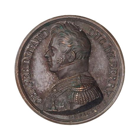 Médaille pour la mort du Duc de Berry 1820