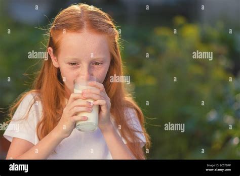 Boire Du Lait Frais De Vache Banque De Photographies Et Dimages à