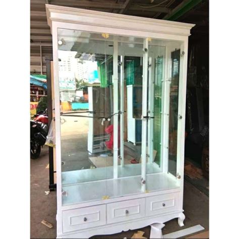 Promo Lemari Pajangan Kristal 3 Pintu Kaca Diskon 23 Di Seller