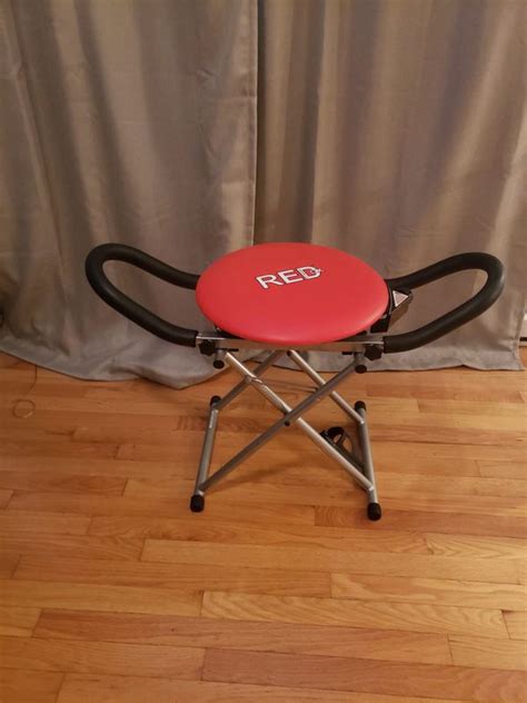 Red Dx Fitness Core Resistance Rotation Ab Chair Exerciser Machine