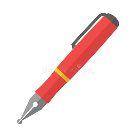 Red Pen Web Icon Stock Vector Illustration In Cartoon Style Stock