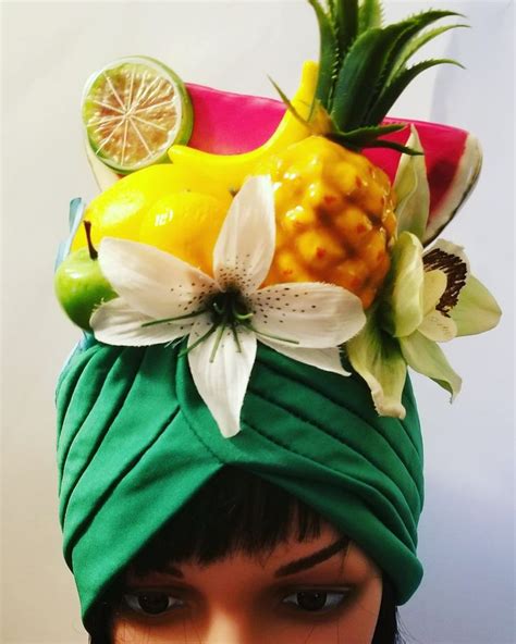 Carmen Miranda Turban Fruit Turban Faux Fruit Fruit Fruit